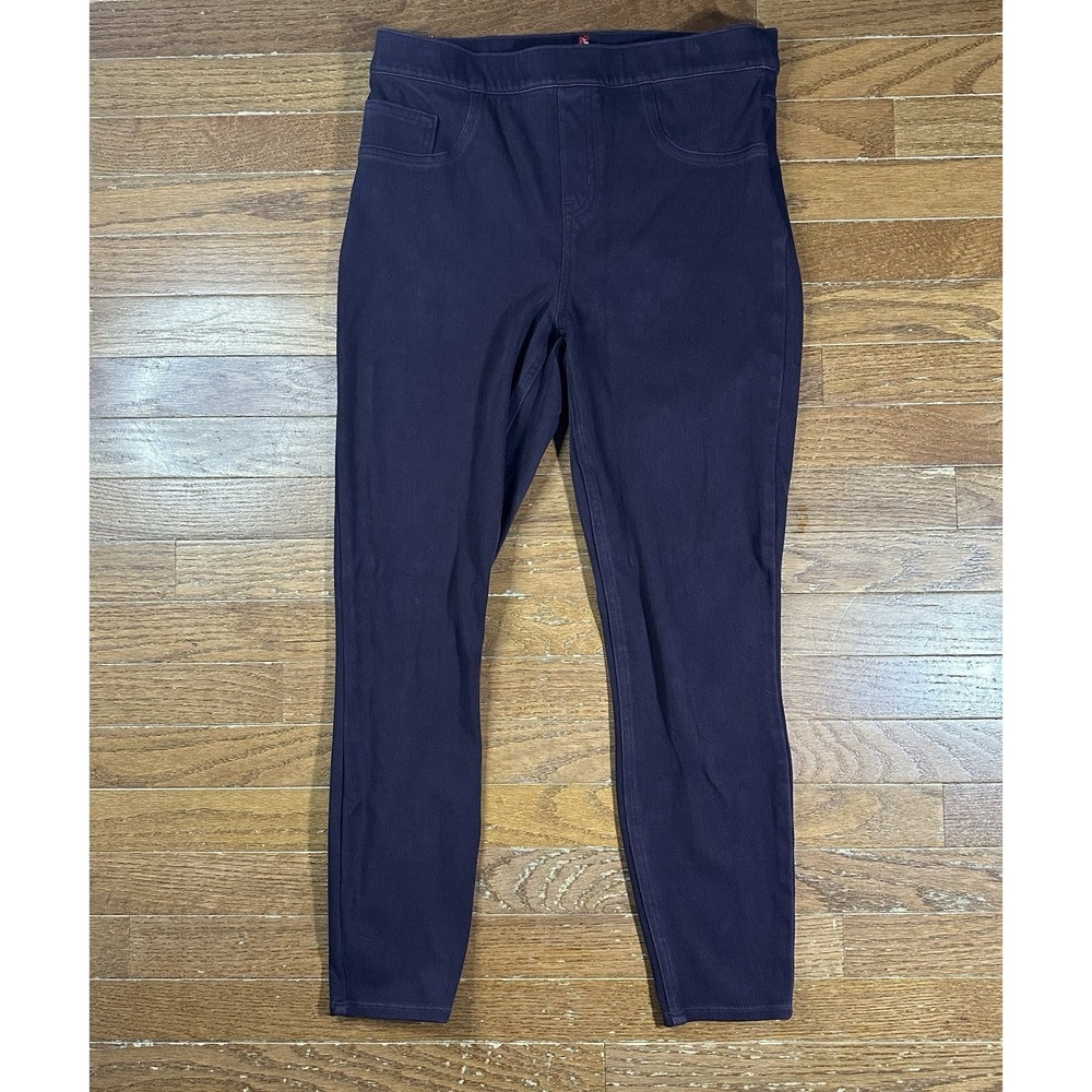 Spanx Women's‎ Jean-ish Ankle Leggings Twill Burgundy Wine 20018R Large